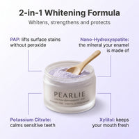 2-in-1 whitening formula: PAP, nano-hydroxyapatite, potassium citrate, xylitol